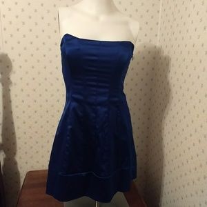 Royal blue mini dress